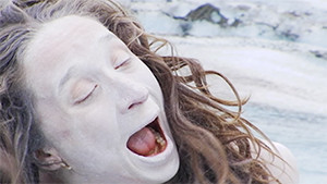 Kathi von Koerber butoh face closeup with white paint